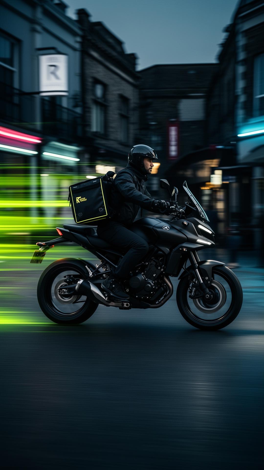 Ready n Run courier in motion